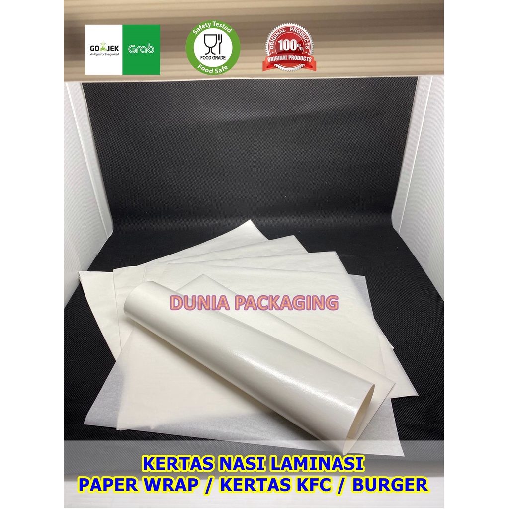 Kertas Nasi Kfc / PAPER WRAP CAP JAXINE Pembungkus Nasi Anti Lengket Minyak Murah Medan grosir