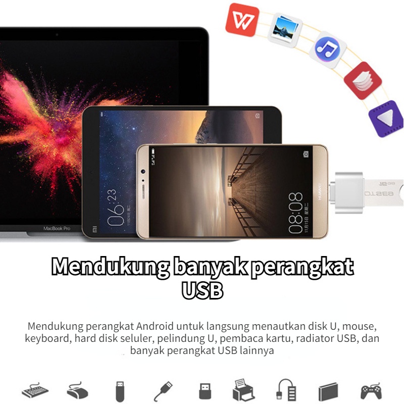 [Beli 1 dapatkan 1 gratis ]OTG Android Micro USB Adapter Universal Untuk Semua Hp Smartphone Hub ke TV Flashdisk Driver Bukan Type C