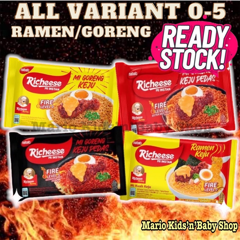 

Mi Richeese ED 2025 Goreng / Ramen level 0 , level 3 , Mi Soto ,Goreng jumbo