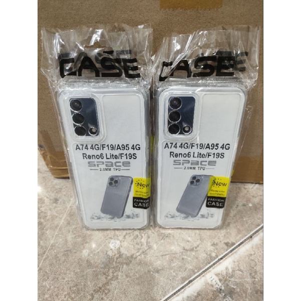 Softcase Oppo A74 4G F19 A95 4G F19 Silikon Casing Selicon Case Bening Terasfaran Transparan Pelindung Camera