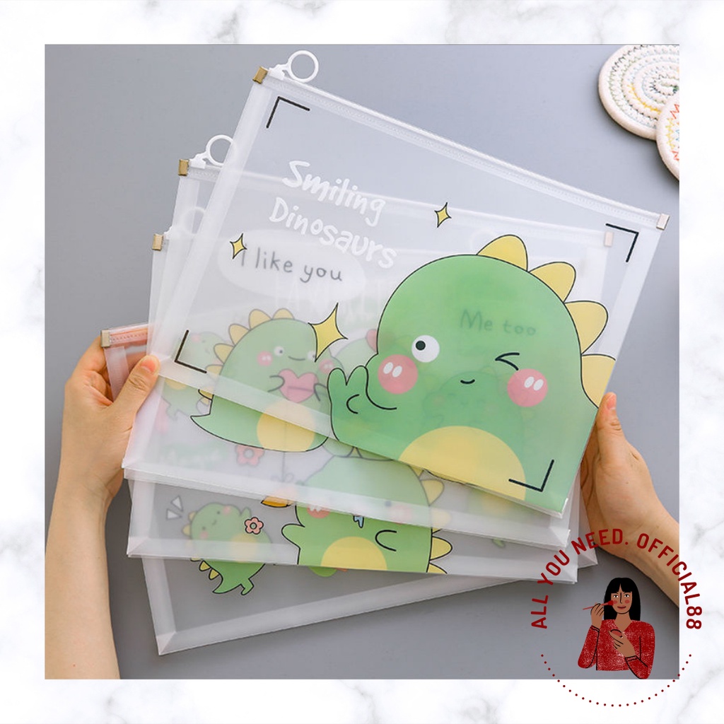 ✿AYN✿Tempat Pensil / Tas Pounch AC08 Kosmetik Transparan Pencil Motif Karakter Impor