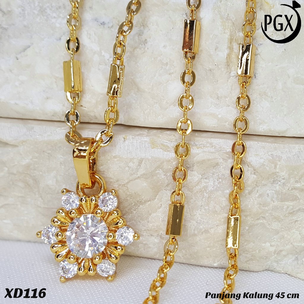 PGX Kalung Wanita Xuping Perhiasan Lapis Emas Aksesoris Fashion Premium - XD116