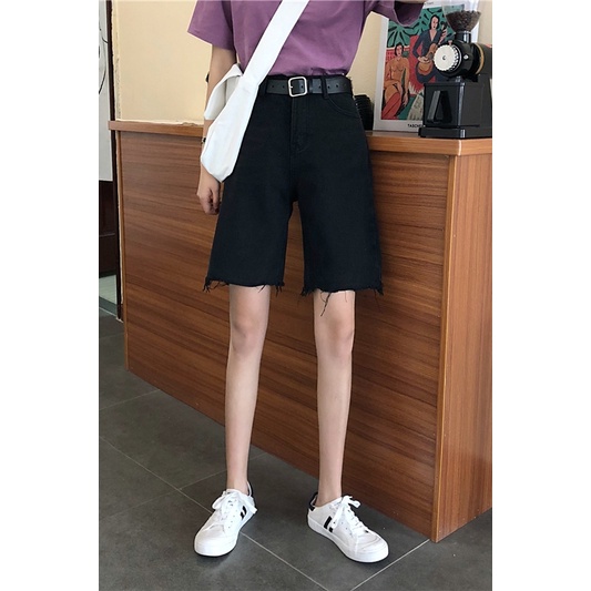 Hitam Shorts Jeans Pants | Celana Pendek Wanita Casual Korea Jumbo