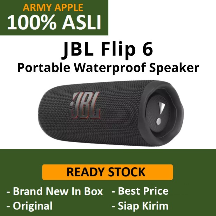 TERMURAH JBL Flip 6 Bluetooth Speaker Flip6 Portable Waterproof Resmi PT IMS ORA299