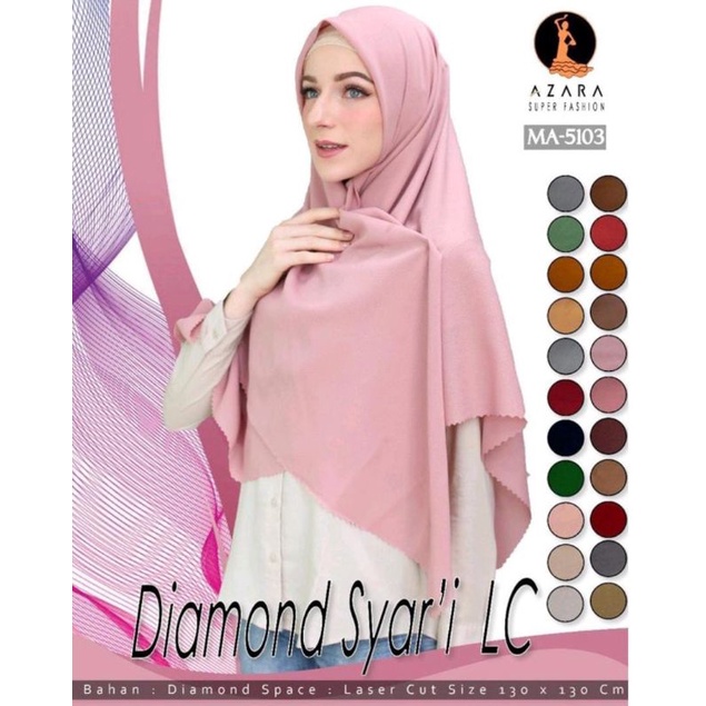 Jilbab Segi Empat Diamond Syar'i ORIGINAL AZARA