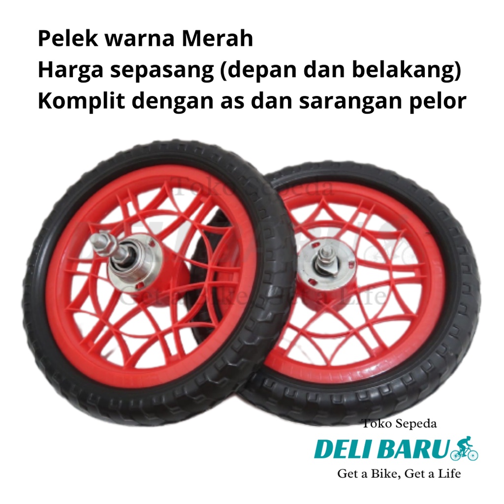 Ban buta Ban busa Ban mati velg 12 inch komp besi sepeda anak