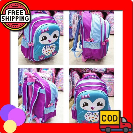 Xx Fd84 ₫Т Tas Troli Anak Perempuan Sd Smp 6 Roda / Tas Roda Anak/ Tas Tas Troli Bts Boba / Tas Trol