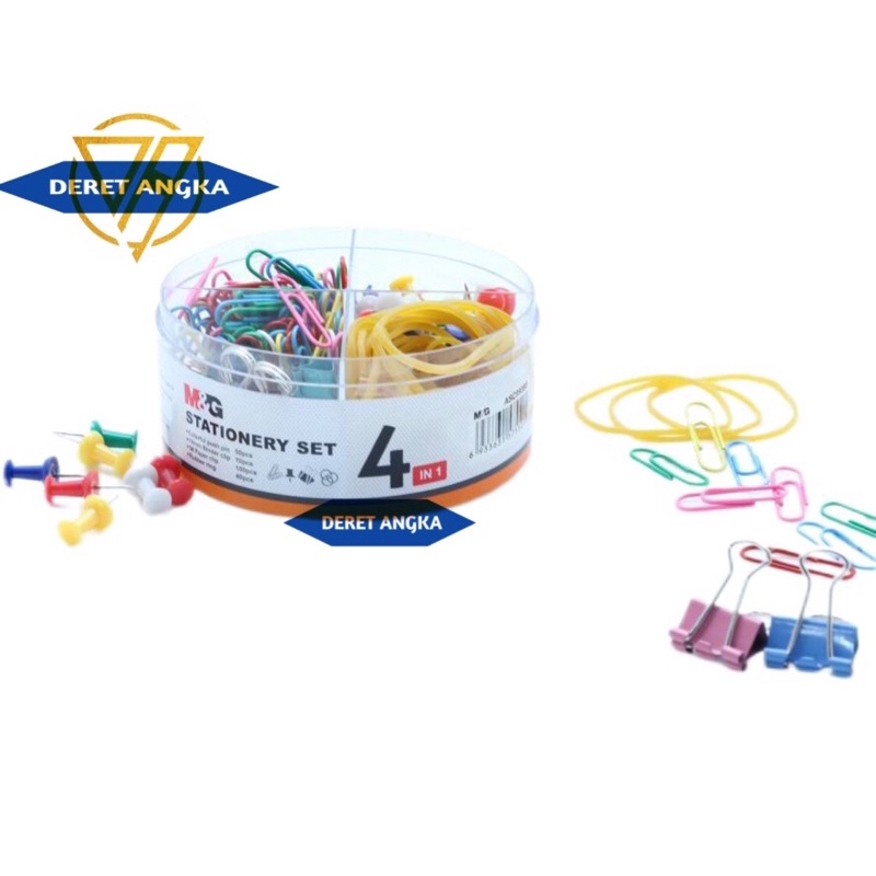 

colourful office isi 4 set paku payung binder clip paper