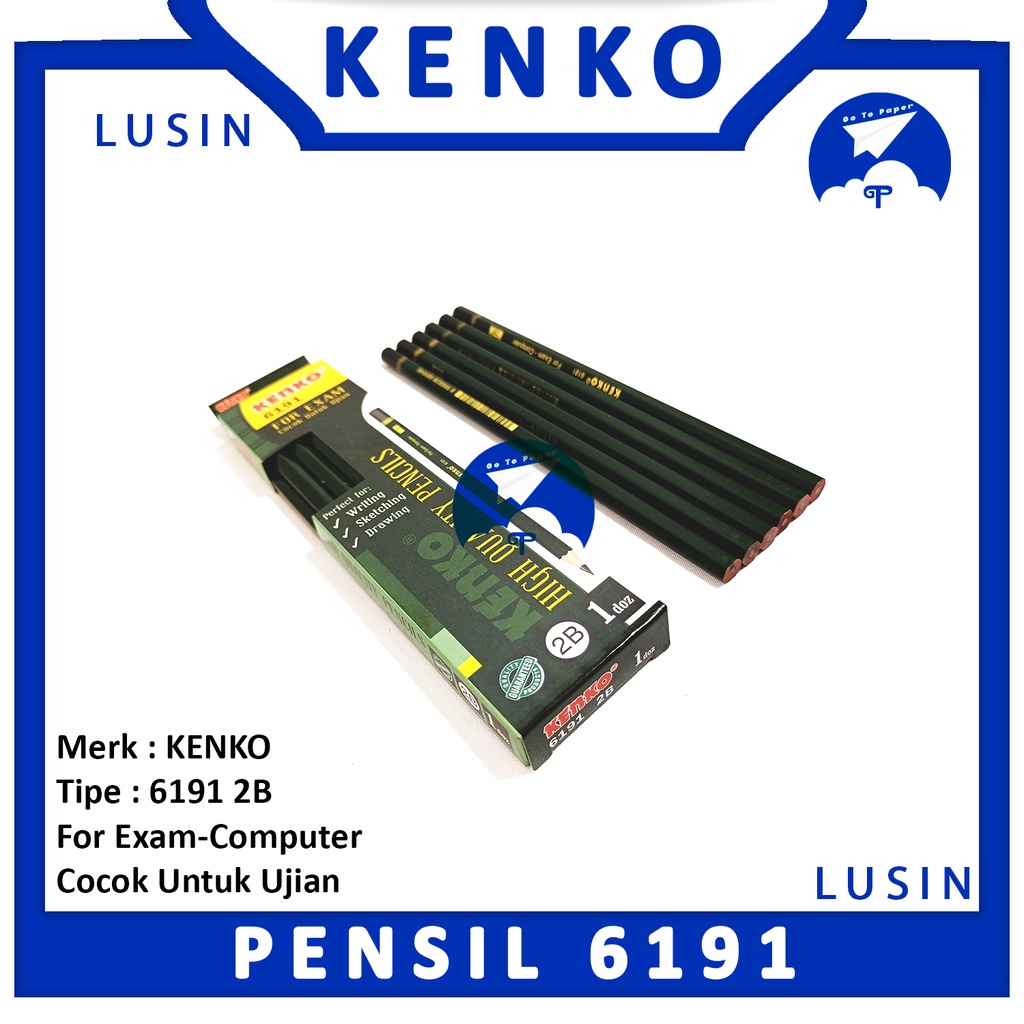 

KENKO - Pensil Tulis 6191 - 2B Pensil Ujian - Lusin