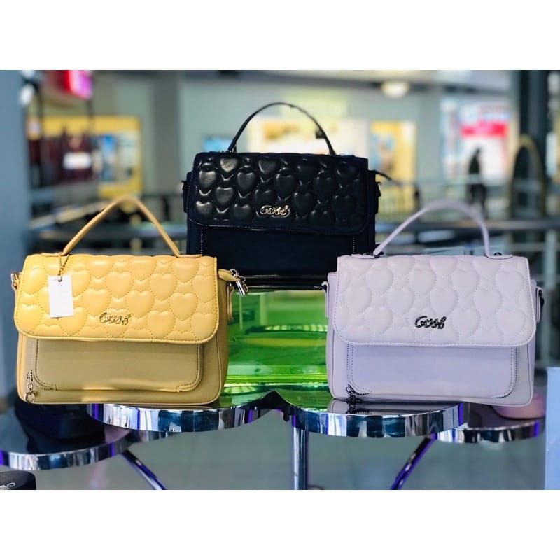 [Bisa COD] Ready Tas Gosh Original New Art 804 Black Lt.Pink Brown