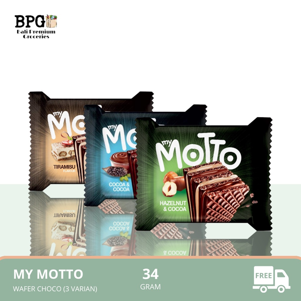 

MY MOTTO Wafer Choco 34 Gr (3 Varian Rasa)