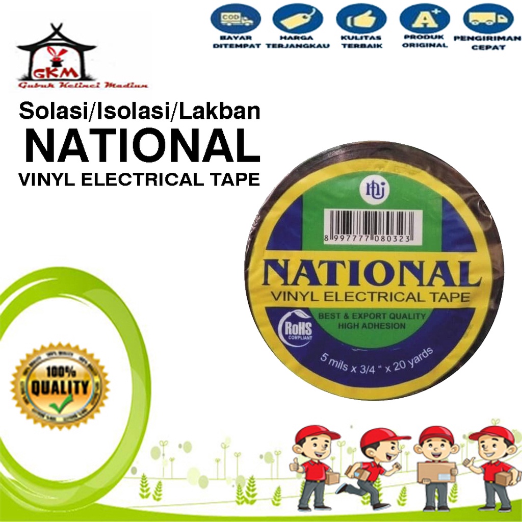 Isolasi Solasi Elektrik National Electrical Tape 3/4&quot;