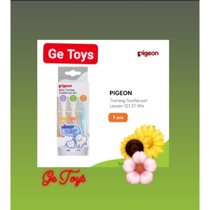 Ge Toys Sikat Gigi Pigeon Terapi Wicara Lesson 1,2,3 Set.