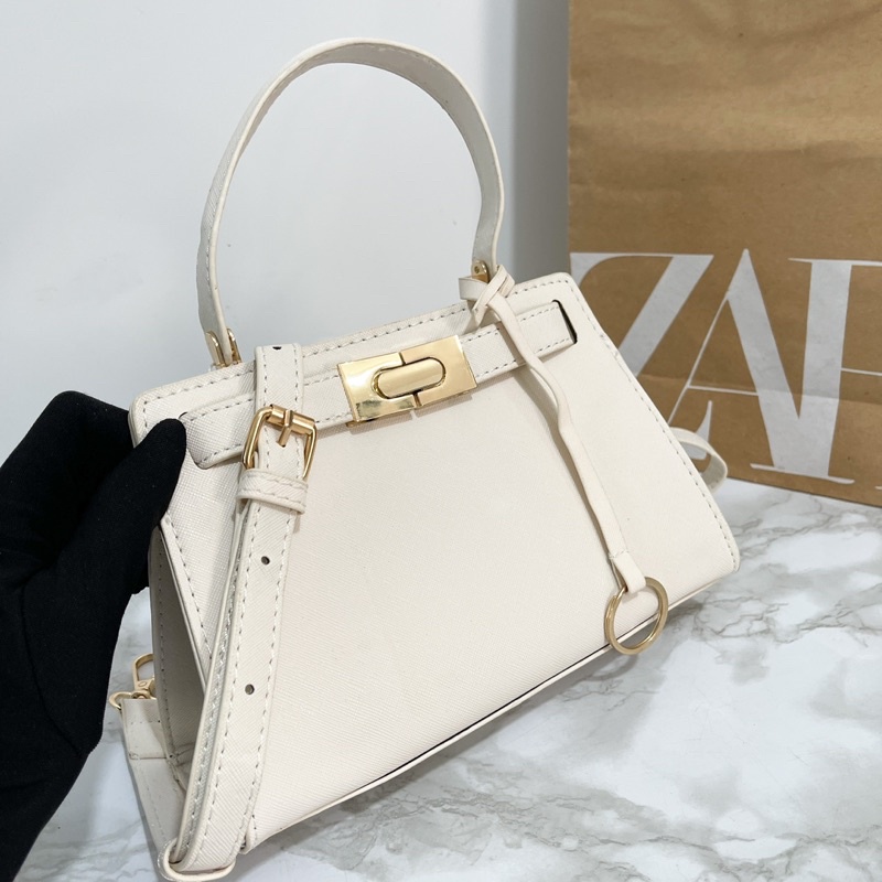 Tas Selempang Wanita Obelia Handbag Turn Lock Kulit Sintetis Berkualitas Import Kekinian RZ Bag