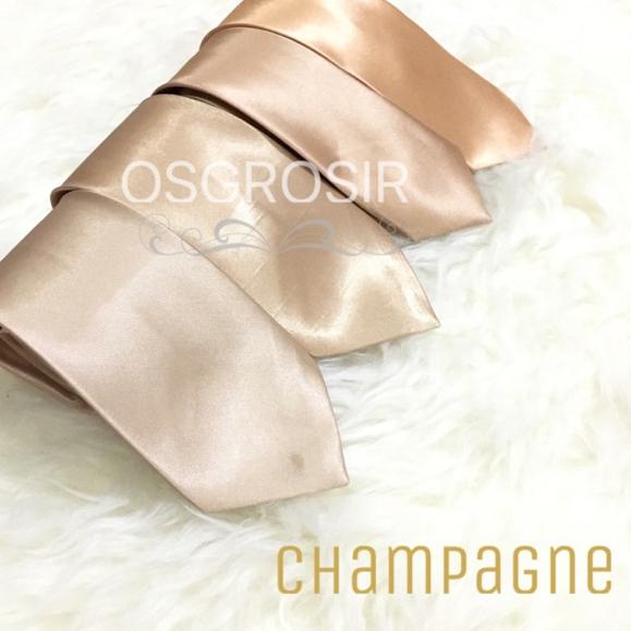 Dasi panjang longtie champagne coklat muda gold ready stok