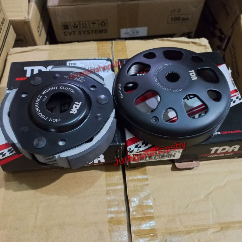kampas Ganda & mangkok Nmax 155 / Nmax Neo / Nmax Turbo / aerox 155 TDR Racing Sport Clutch set V.23