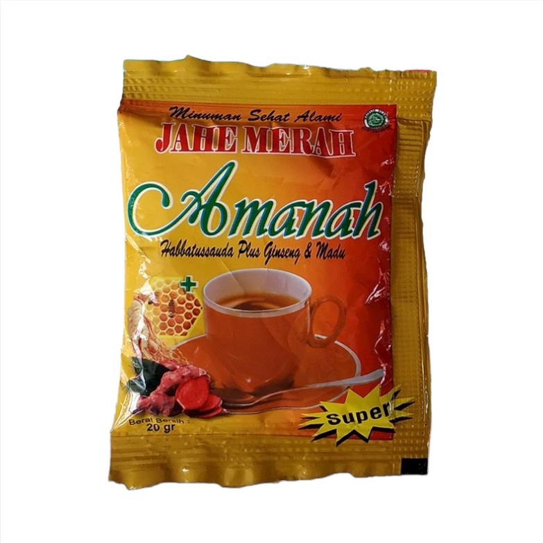 

Jahe Merah Amanah AMH Rencengan // KUNING MERAH Kemasan Lama Isi 10 sachet