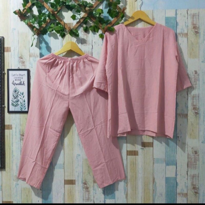 PAKET 4 PCS 100 RB SETELAN ANDIN / SECEL PAJAMAS/BAJU TIDUR SANTAI-2