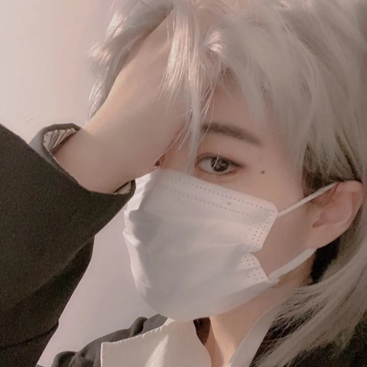 Cos Wig Serigala Ekor Rambut Palsu Pria Rambut Pendek Versi Korea Jaring Tampan Merah Jepang Super M