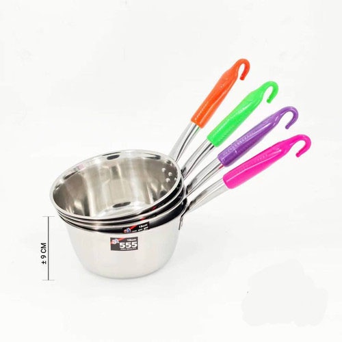 Panci Susu Stainless Steel Tebal Gagang Warna Mie Instant Masak Rebus Air Murah Milkpot Stenlis