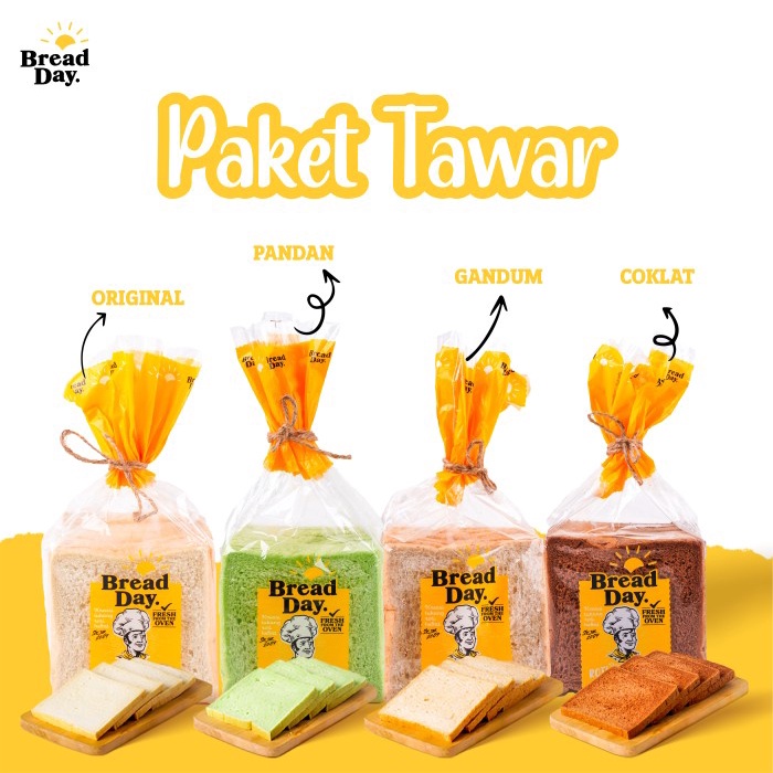 

BREAD DAY Roti Tawar Bundling | 4 Tawar