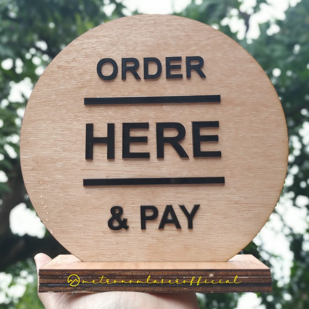 Sign Order &amp; Pay Here Plywood