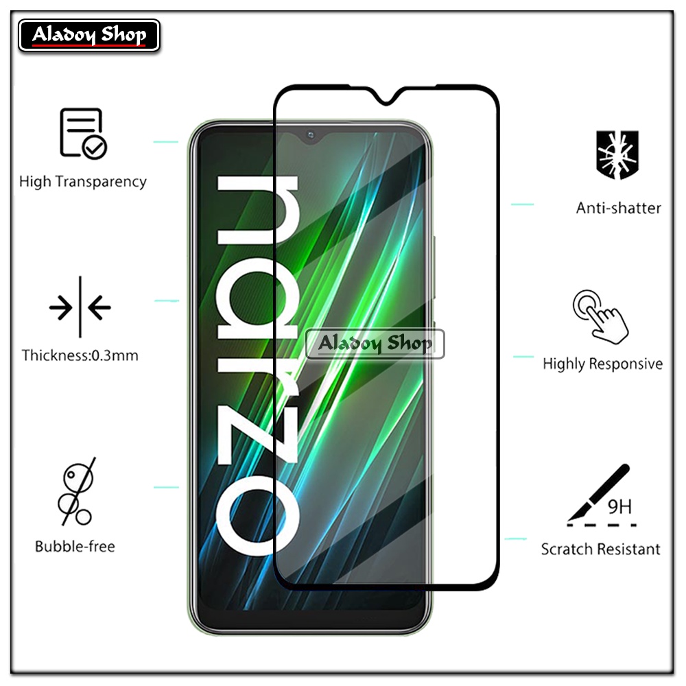 PAKET 2 IN 1 Tempered Glass Layar Realme Narzo 50i Prime + Tempered Glass Camera