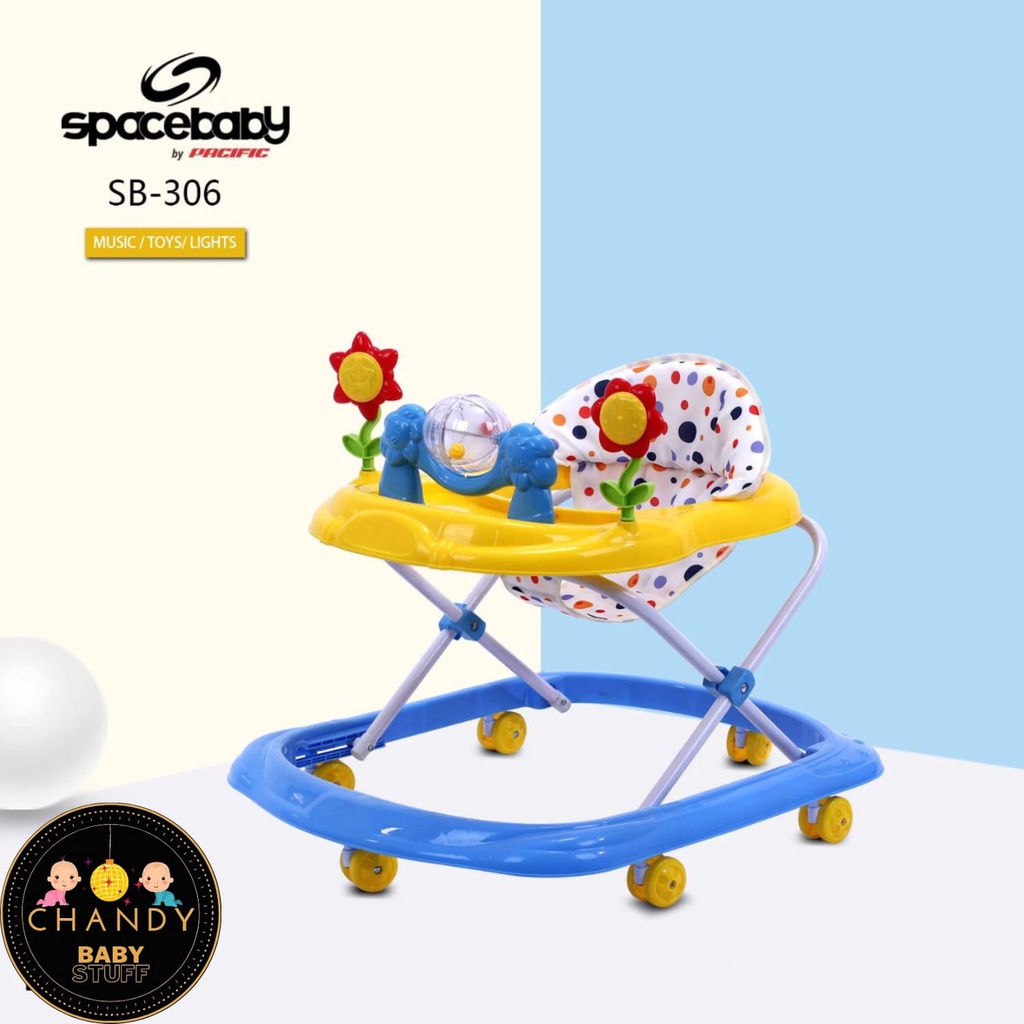 BABY WALKER SPACE BABY SB 306 APOLLO MAINAN CUSHION ADA MUSIK DAN LAMPU