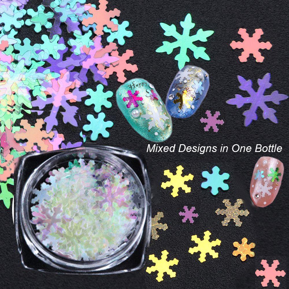 R-flower Nail Art Decor DIY Beauty Desain Xmas Warna Campur Dekorasi Natal 3D