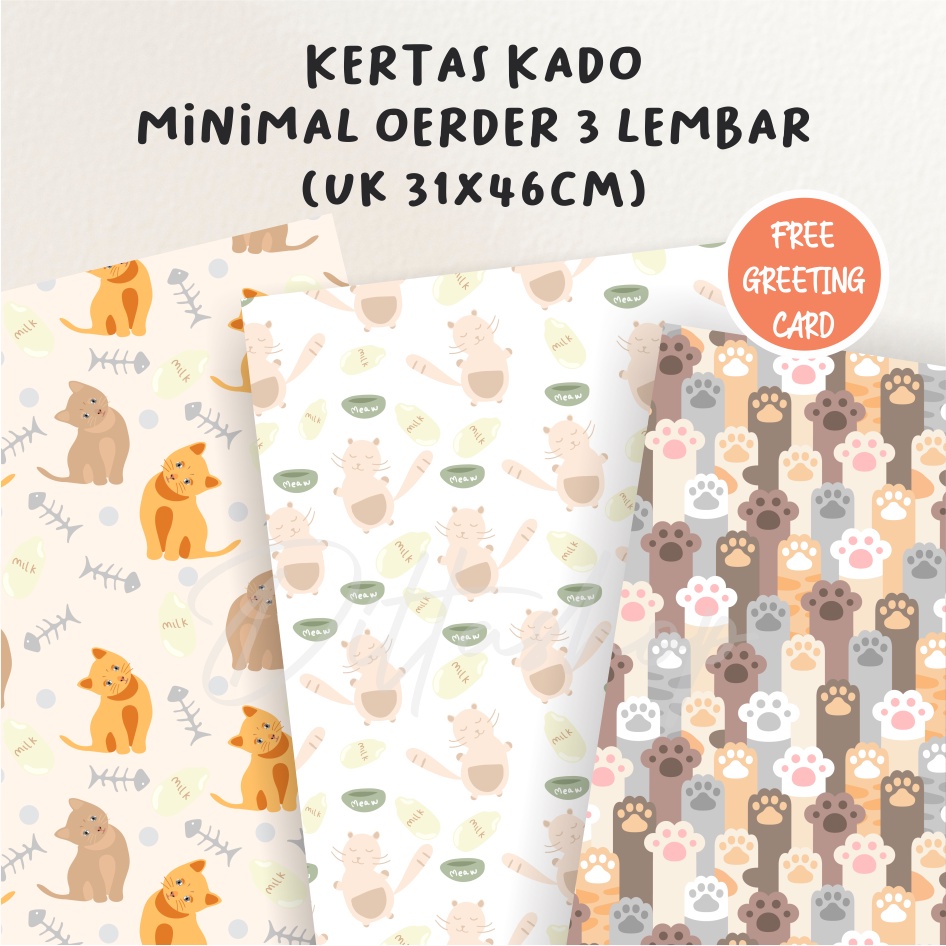 

Kertas Kado Unik / Kertas Kado Murah / Kertas kado anak / Kertas Kado Custom (Minimal Order 3 Lembar)