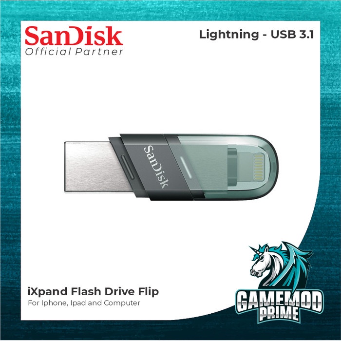 SanDisk iXpand Flip USB 3.1 Flash Drive for iPhone iPad 32 64 128 GB
