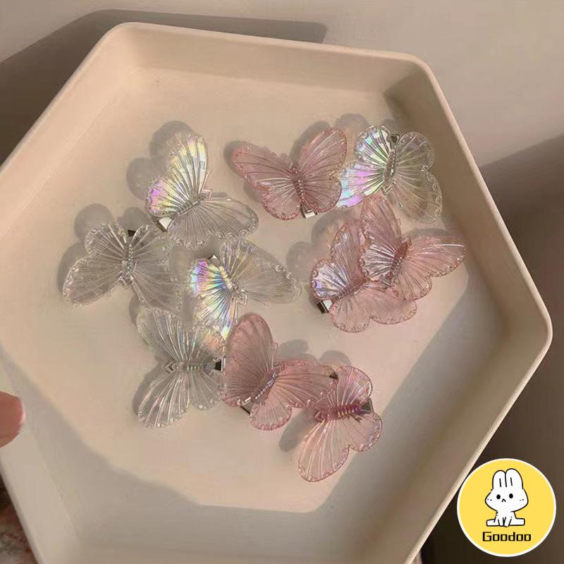 Jepit Rambut Bentuk Kupu Warna-Warni Bahan Metal Untuk Anak Perempuan Butterfly Fashion Aksesoris Wanita -Doo