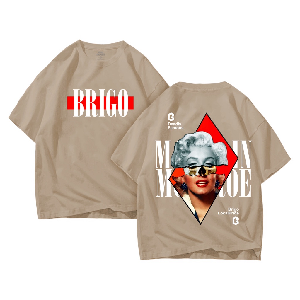 BRIGO Kaos Oversize Marlin Monroe II Kaos Jumbo Size Pria &amp; Wanita II Kaos Oversize II Print DTF