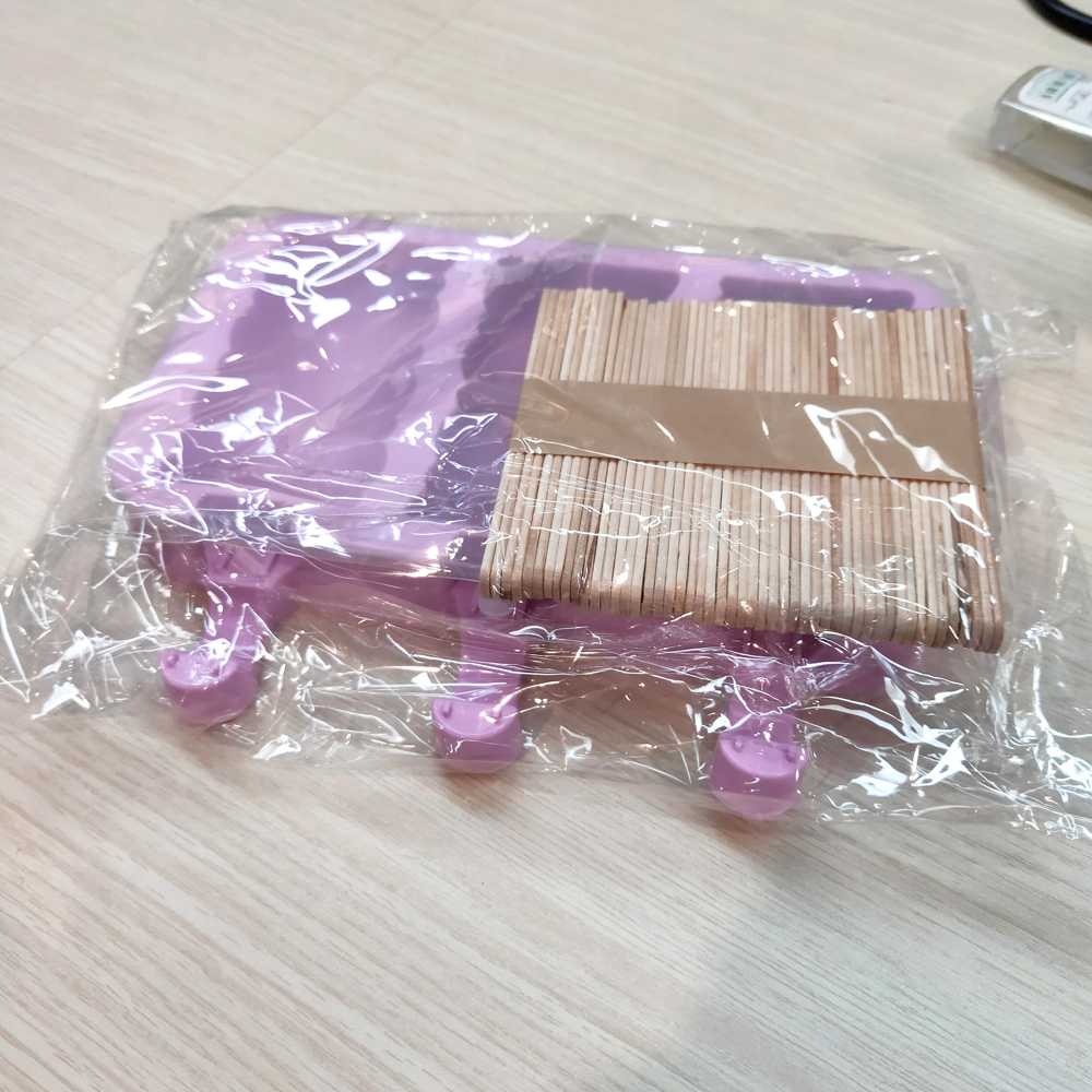 [BISA COD] JLNONLNJKT SJ Cetakan Es Krim 3 Hole Silicone Mold Dessert 50 Popsicle - JSC8004