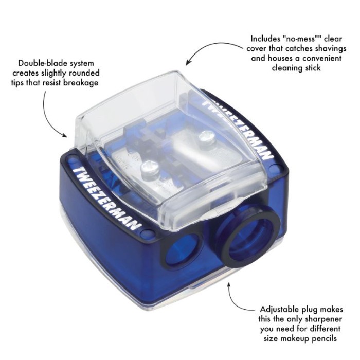 Tweezerman #9035 deluxe cosmetic sharpener; 3 sharpening slots ANANDA