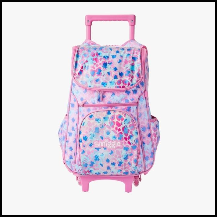 Smiggle Mirage Light Acces Trolley Backpack Pink Original - Tas Trolle