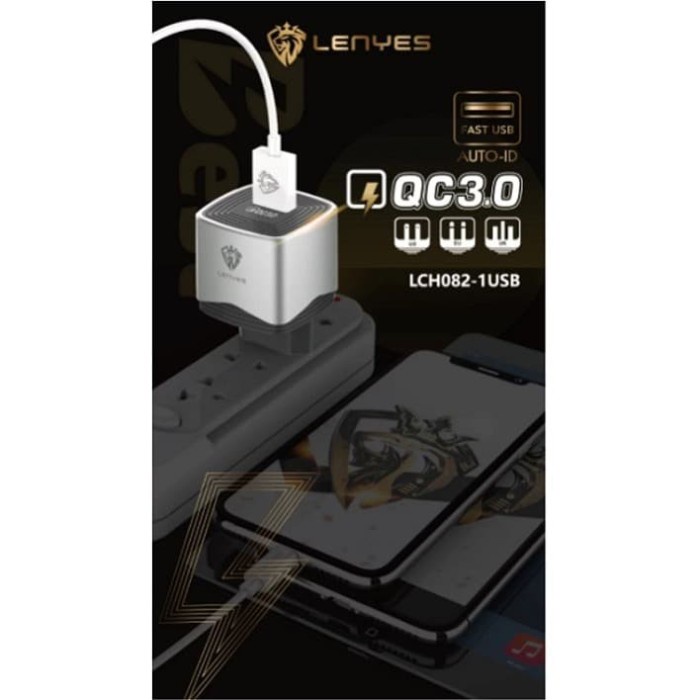 LCH-082 1USB Batok Lenyes Ori 100% LCH082 1 USB Charger Grosir