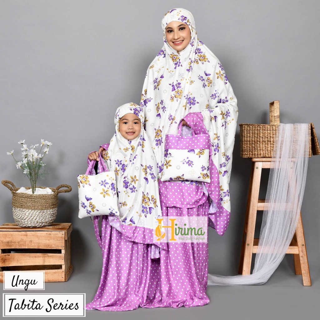 Mukena Couple Ibu Anak Balita 1-2 Tahun I Mukena Murah I Mukena Jumbo Dewasa I Mukenah Travel Bahan 