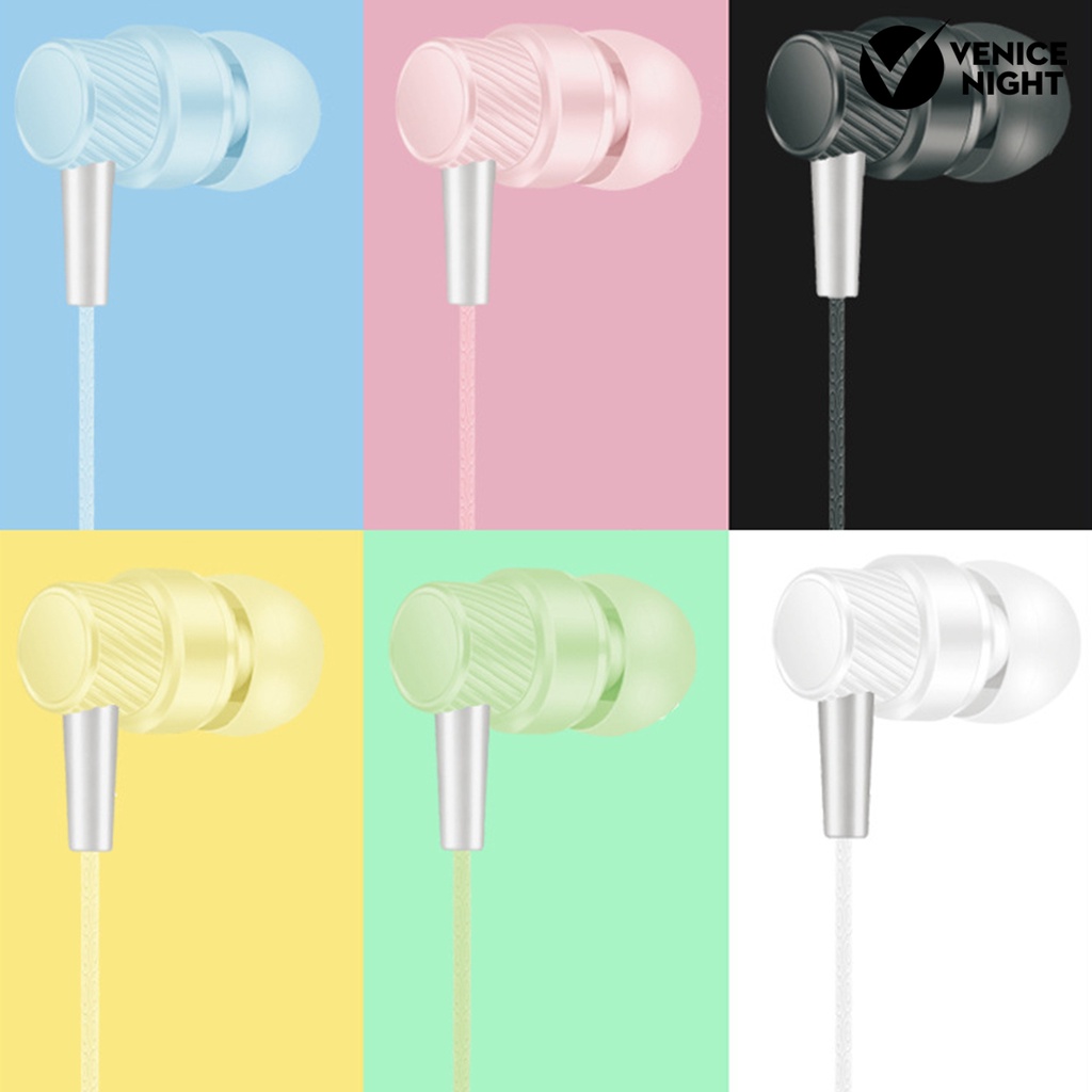 (VNEP) (Berkabel) Headset Earphone in-Ear Heavy Bass Stereo Surround Noise Reduction Dengan Mic