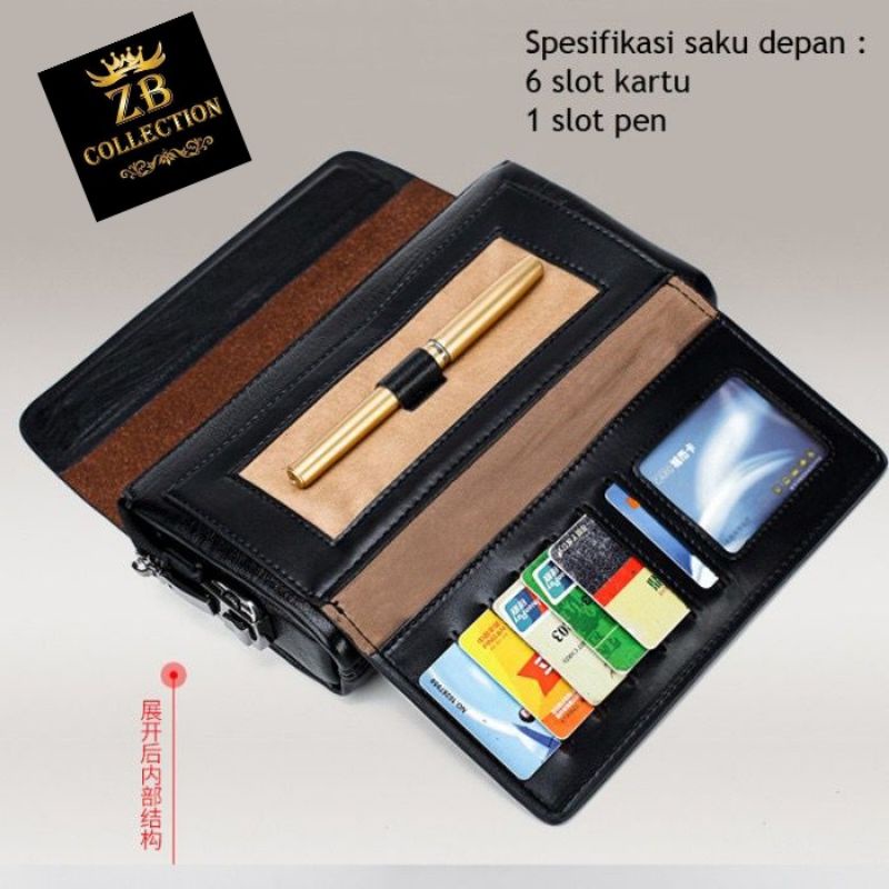 Clutch J*ep Handbag Pria/Wanita BTG Kulit Asli Premium Lock Angka Free Fena Quality