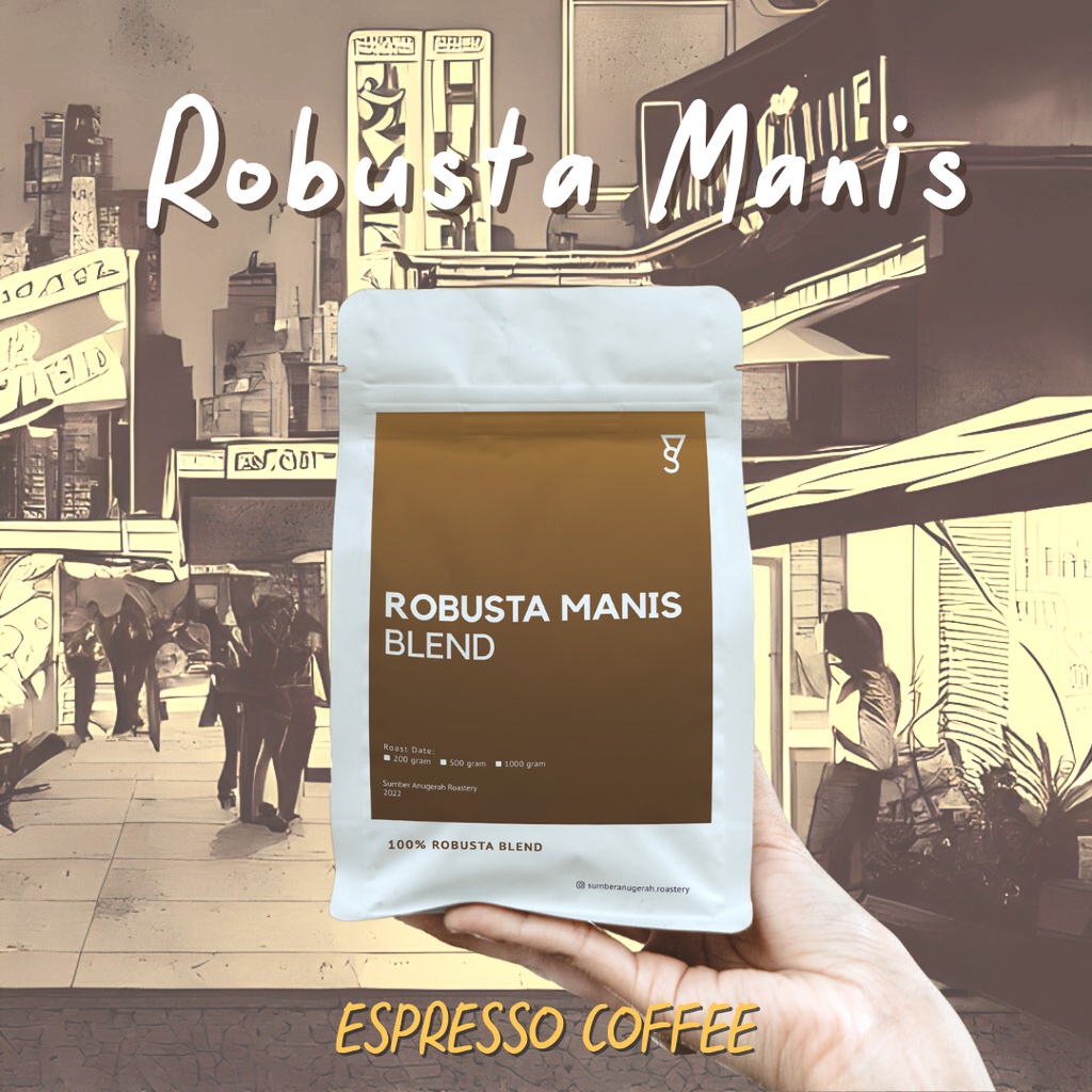 

Robusta Manis 200 gr | Espresso Blend Coffee | Biji Kopi