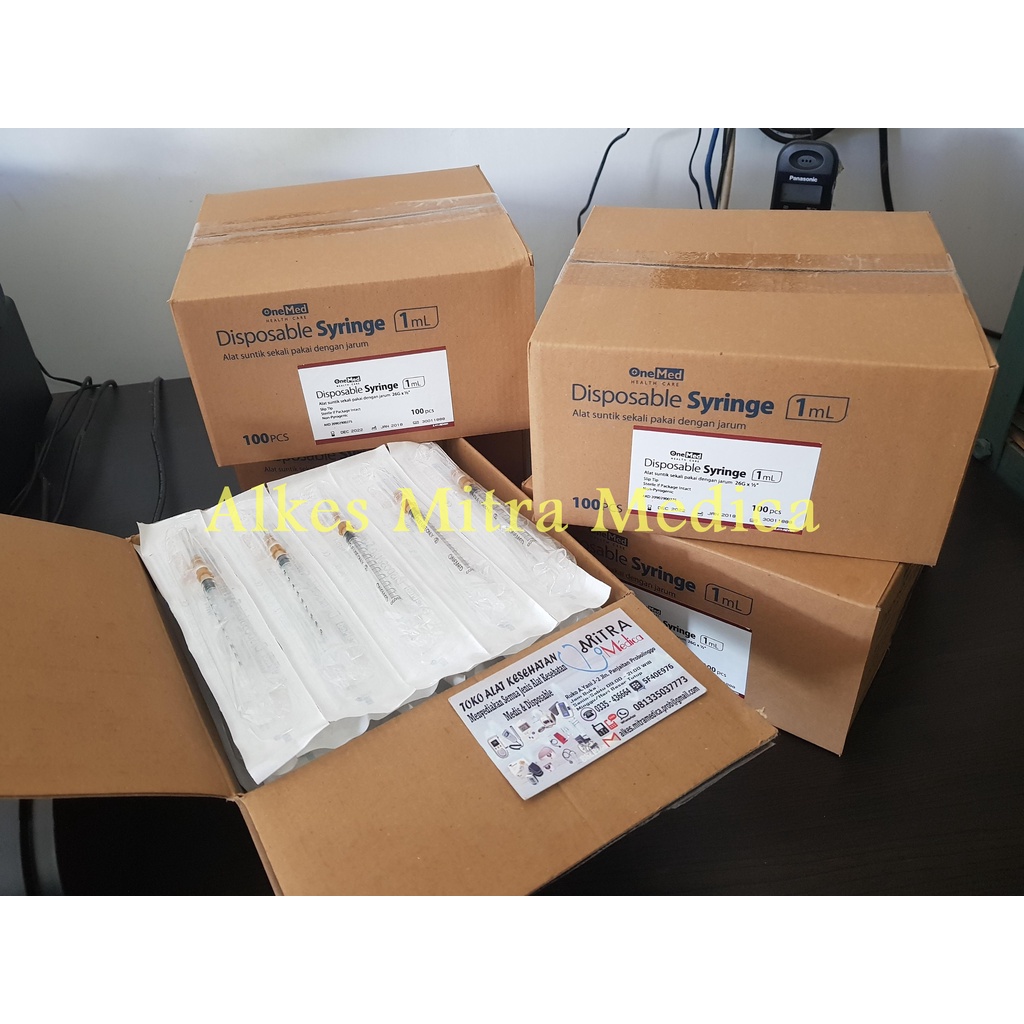 Spuit 1cc - Syringe - Suntikan 1ml Onemed Box  isi 100pcs