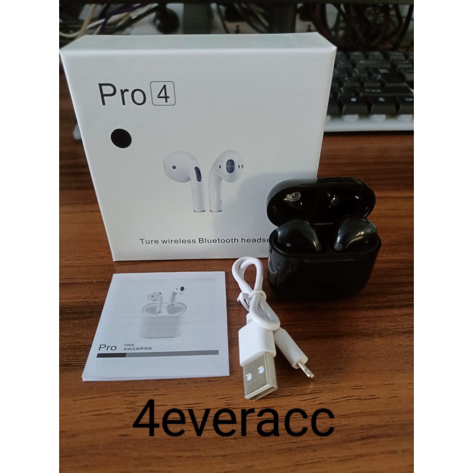 HEADSET EARPHONE BLUETOOTH PRO 4 TWS HP WIRELESS