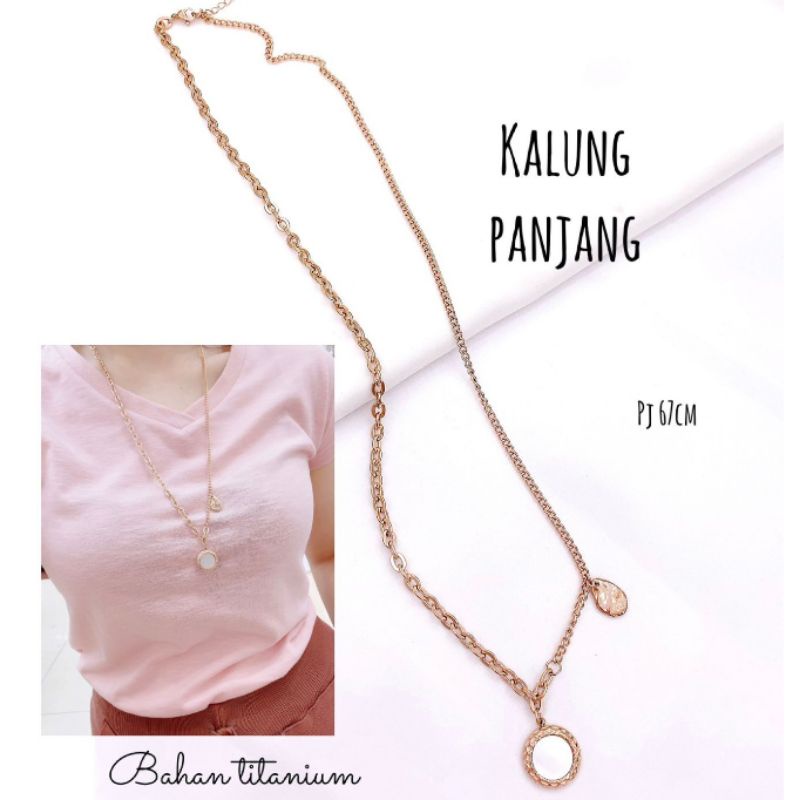 Kalung Titanium Asli Branded Band Kalung Stainless steel ori Premium Quality Anti karat anti alergi ktt90