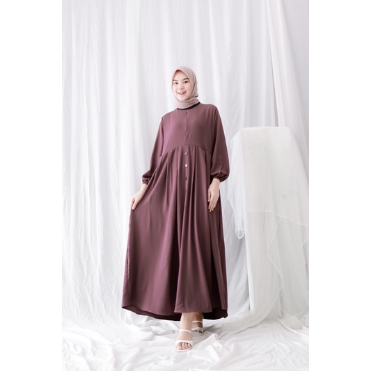 NADIA MAXI DRESS (Ld 104 Pjg 132) Gamis polos