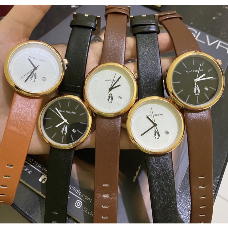JAM TANGAN WANITA HP BULAT KULIT