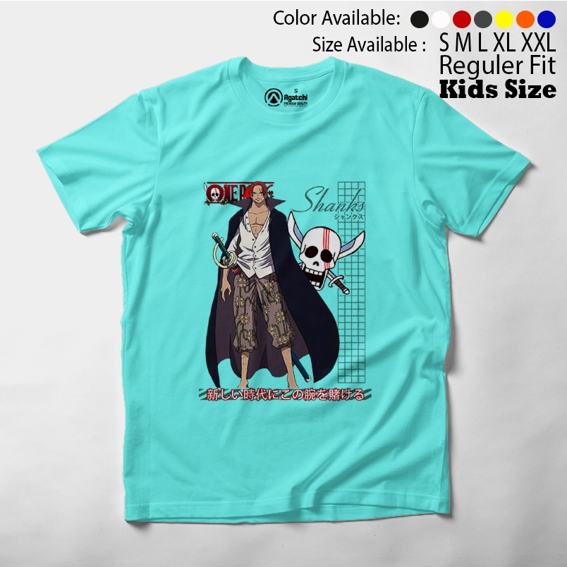 Kaos Atasan Anak Laki - Laki Motif Akagami Shank - One Piece