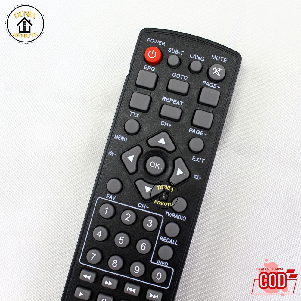 Remot Remote Set top box LUBY DVB T2 Parabola Advance PIOLINE NEW Hinomaru no setting