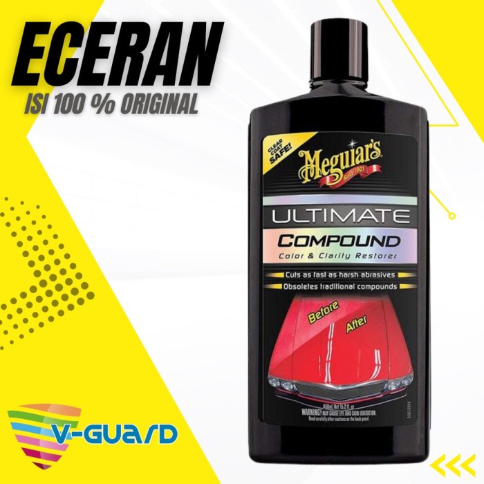Meguiars Ultimate Compound ECER Obat Poles Baret Lecet Mobil Motor