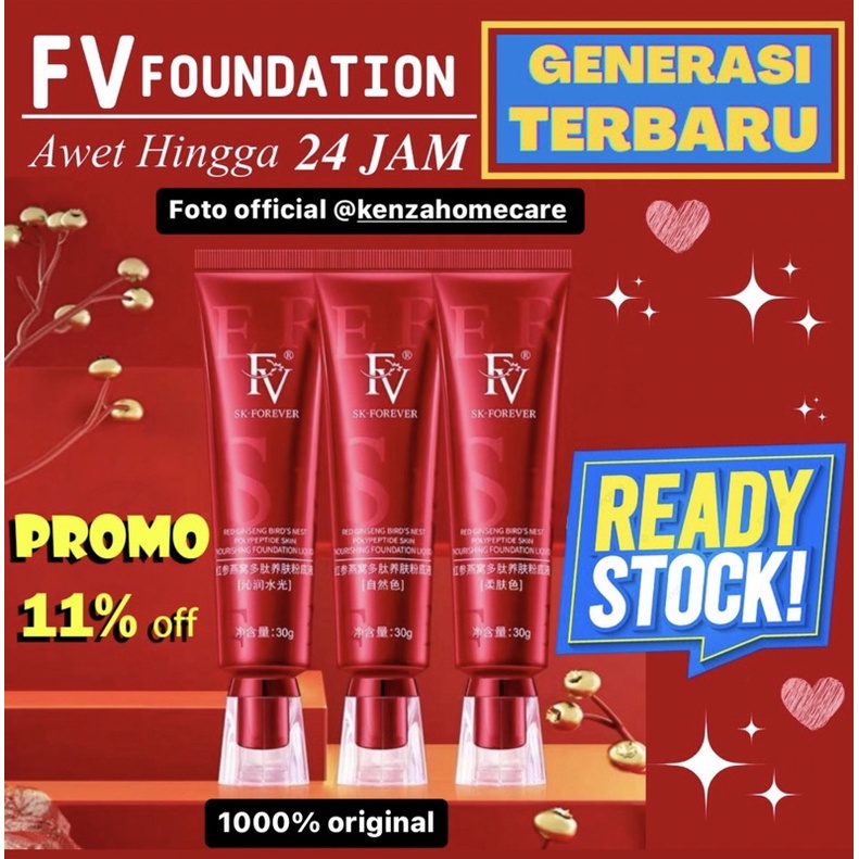 ReadyTerus- READY STOCK SK-FOREVER FV FOUNDATION RED GINSENG + BIRDNEST / original full cover